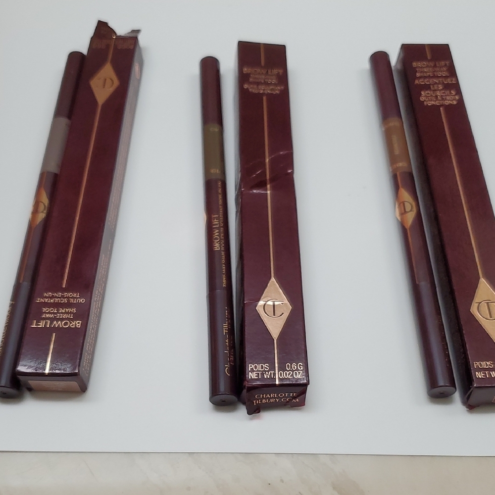New Authentic Charlotte Tilbury Brow Lift Three Way Shape Tool In 3 Shapes